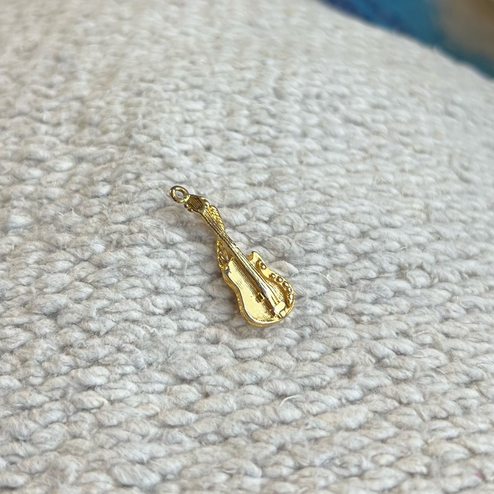 Tiny Gold Tone Guitar Pendant